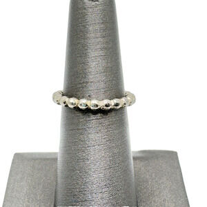 Sterling Silver 925 Dot Bead Design Stacking Band Ring Size 6.25 Dainty Handmade